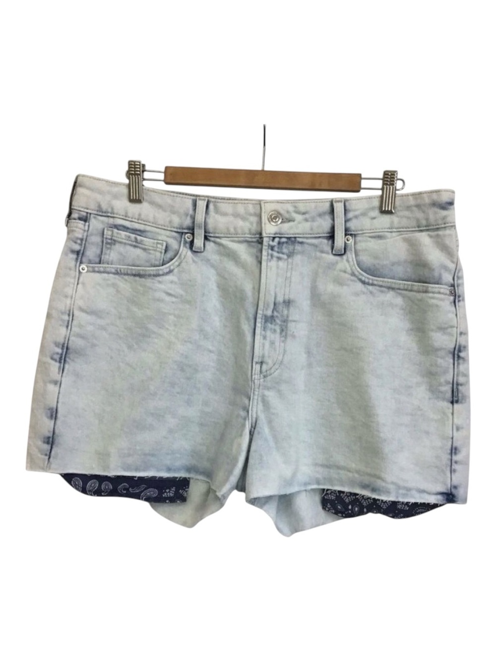 Jeans shorts Old Navy stretchy jeans high waisted shorts bleached size 16